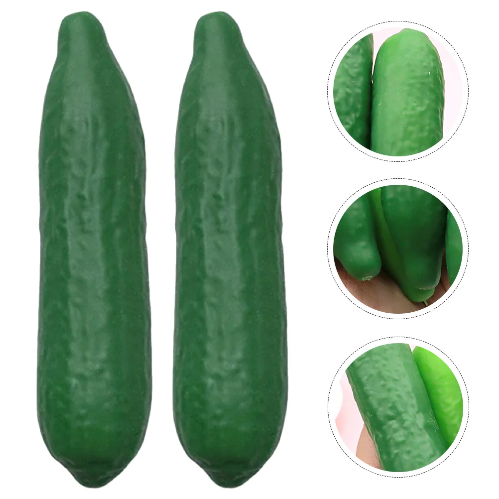 3 Pcs Cucumber Pinch Scrunchies Barrette Gummy Candy Squeeze Vegetable Toy Luxury