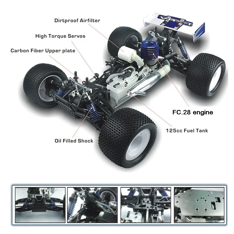 Professional Nitro Rc Car VRX Racing RH801 Truggy 1/8 Scale 4WD Nitro Powered Truck Hot Sale Toy for Children Adults