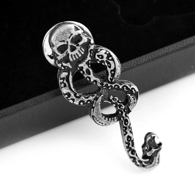 Voldemort Brooch Harries Potter Movie Peripherals Skull Badge Backpack Accessories Pins Souvenirs Children\'s Toys Gifts