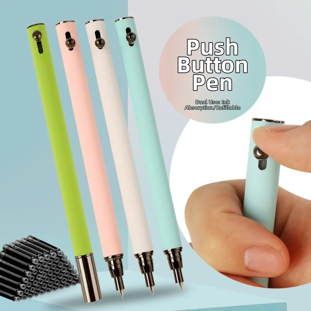 

0,38 мм металлическая перьевая ручка, профессиональная перьевая ручка с гладкими чернилами для письма, легкая роскошная простая ручка-наполнитель-конвертер