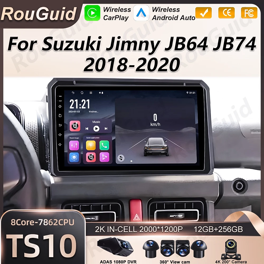 

Android16 Car Radio For Suzuki Jimny JB64 JB74 2018 2019 2020 Multimedia Video Player GPS Navigation Wifi Carplay Stereo Audio
