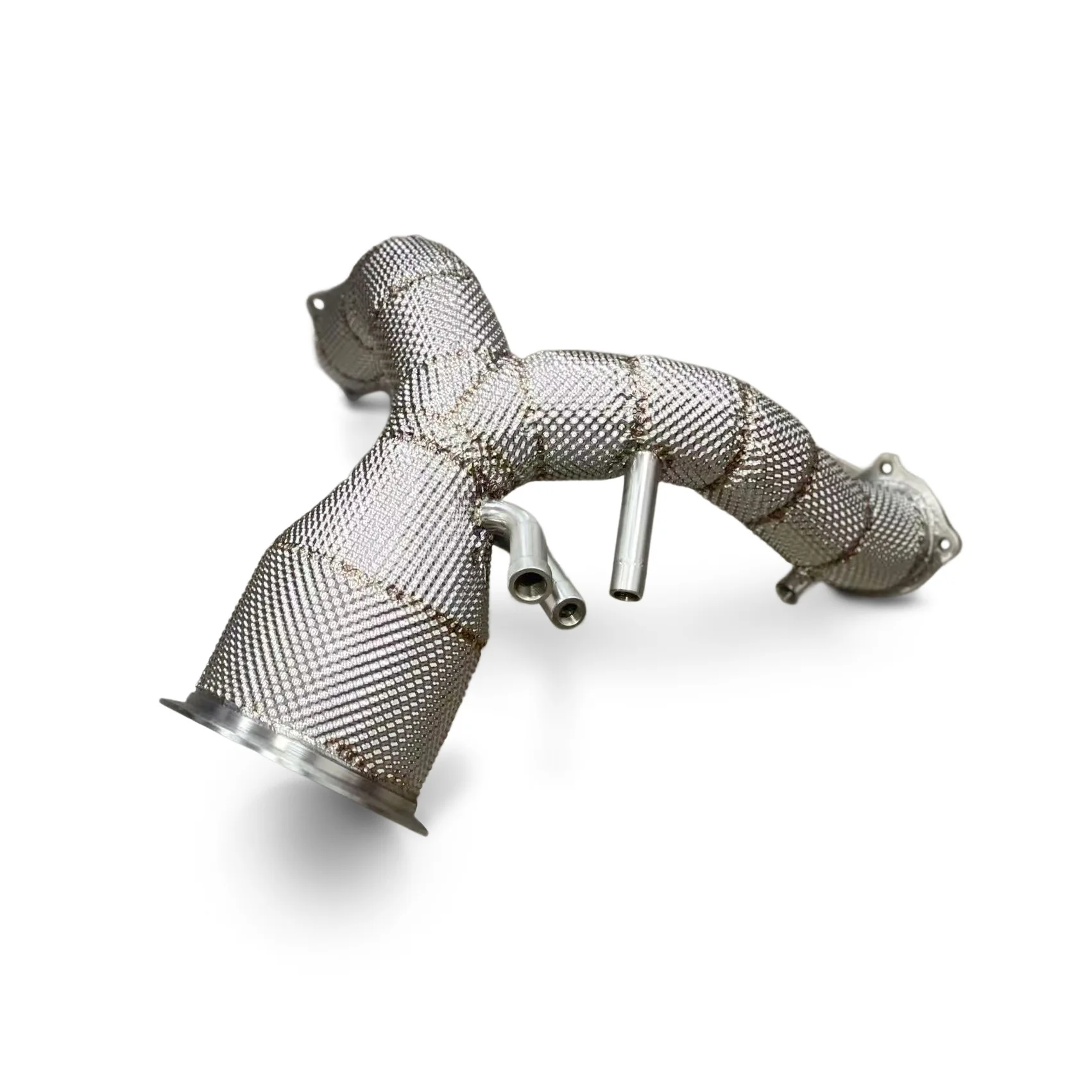 アウディQ8 3.0T 2021-2024年式対応 ステンレス製 断熱材付き 触媒付き排気マフラー