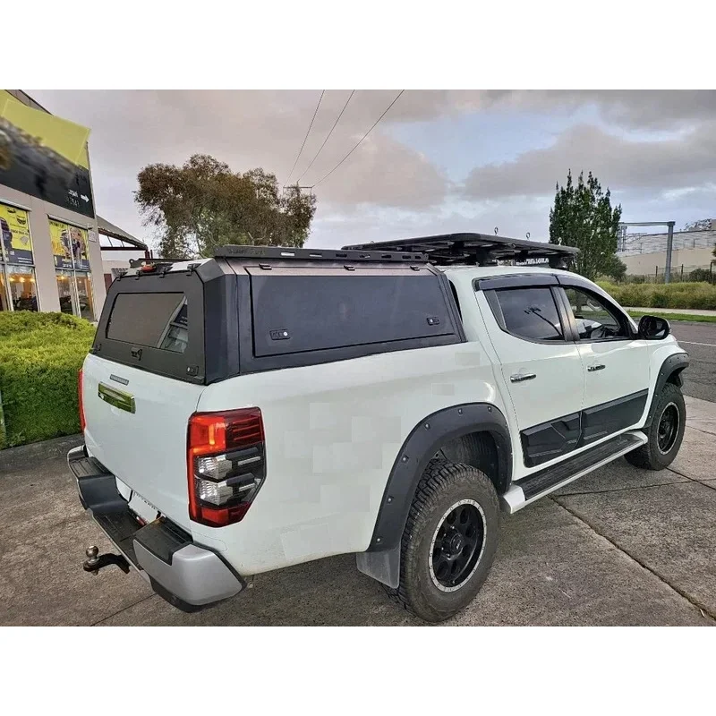 KQX Steel MANx4 Pickup Canopy Truck Cap Topper Camper Shell L200 MR 19-22 Pick Up Trucks
