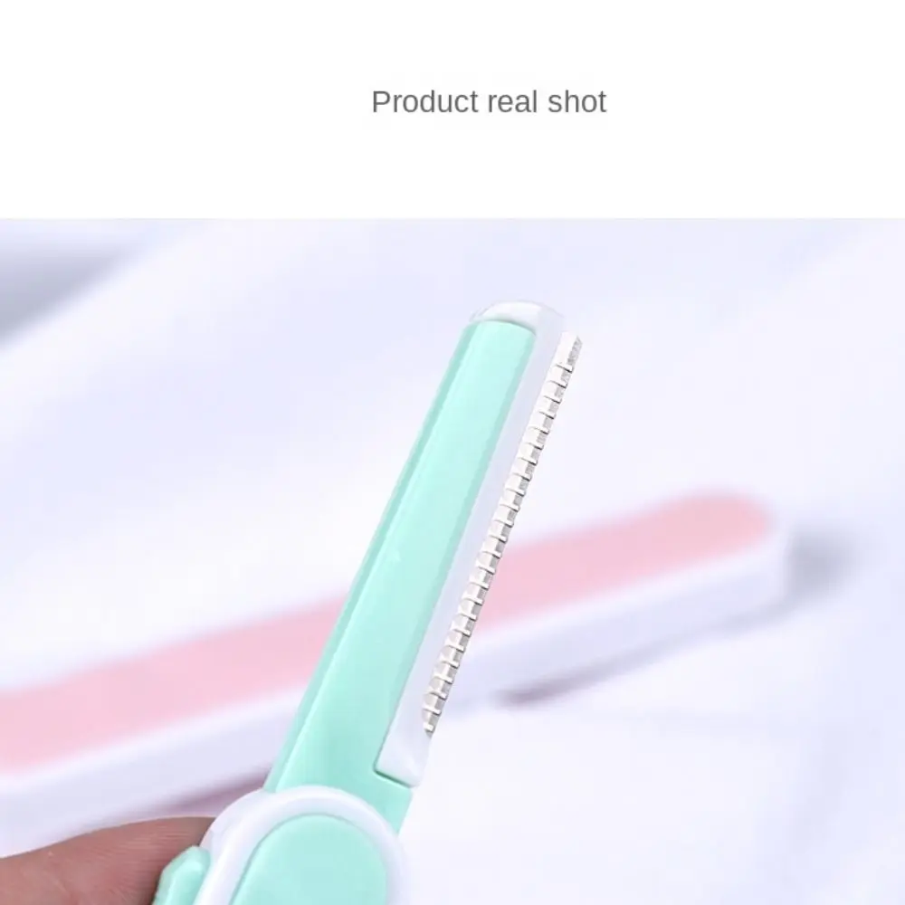 Cute Stainless Brow Shaver Anti-scratch Stretchable Eyebrow Trimmer Soft Safety Women Face Razor Hair Removal Tool