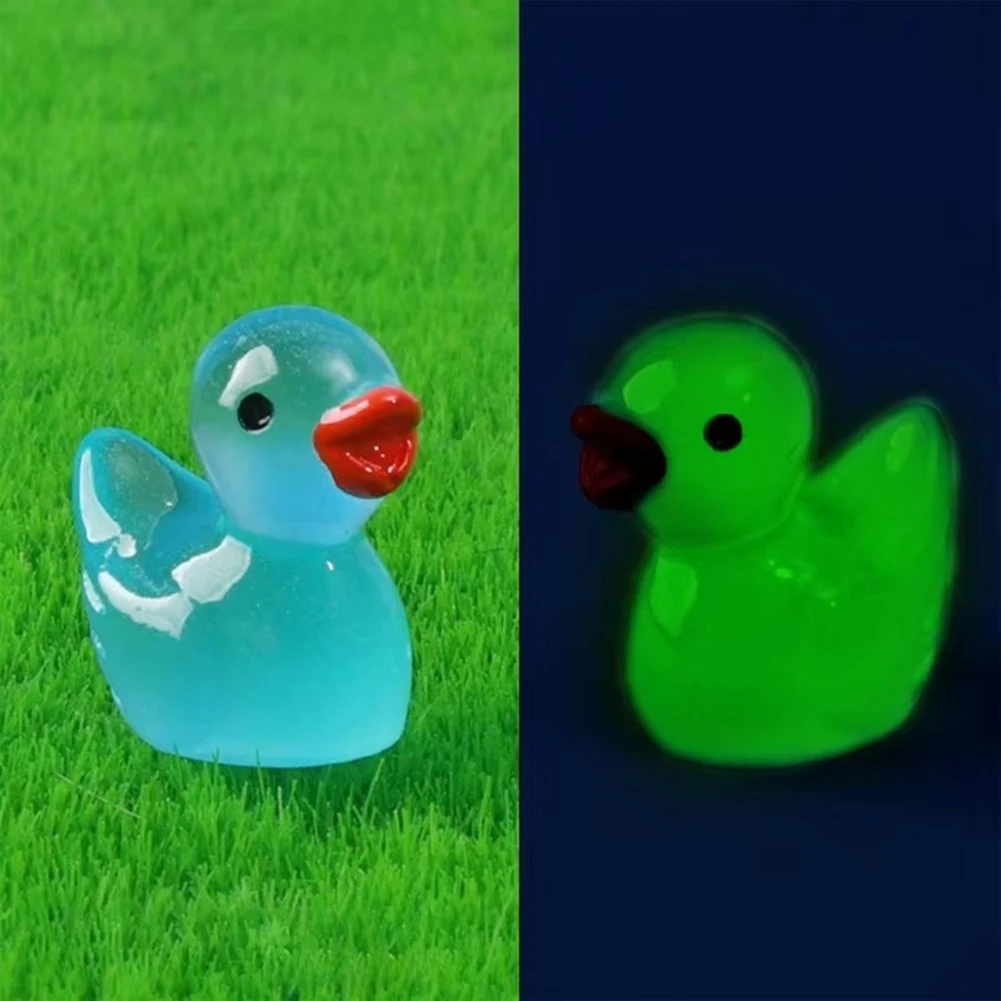 SEWS-Small Ducks 100 Resin Miniature Duck Figures Garden Aquarium Potted Accessories For Miniature Landscape Partys
