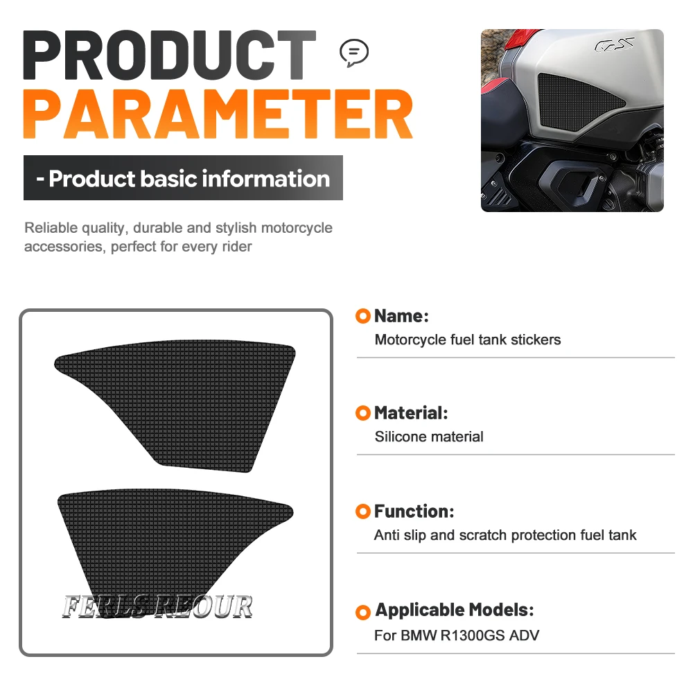 For R1300GS ADV High-End Non-Slip Silicone Fuel Tank Stickers Moto Accessories Motorcycle Stickers Scratch Prevention
