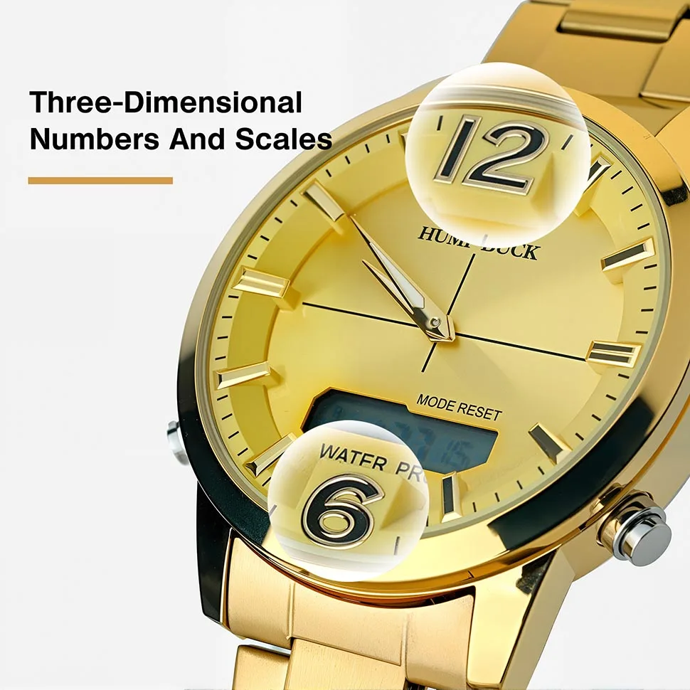 Мужские наручные часы HUMPBUCK с вечным календарем и будильником, водонепроницаемые многофункциональные часы, повседневный и в стиле милитари