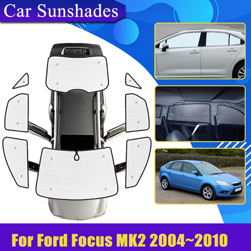 

Car Full Coverage Sunshades For Ford Focus MK2 MK2.5 Hatchback 2004-2010 Anti-UV Privacy Cars Heat insulation Auto Accessories