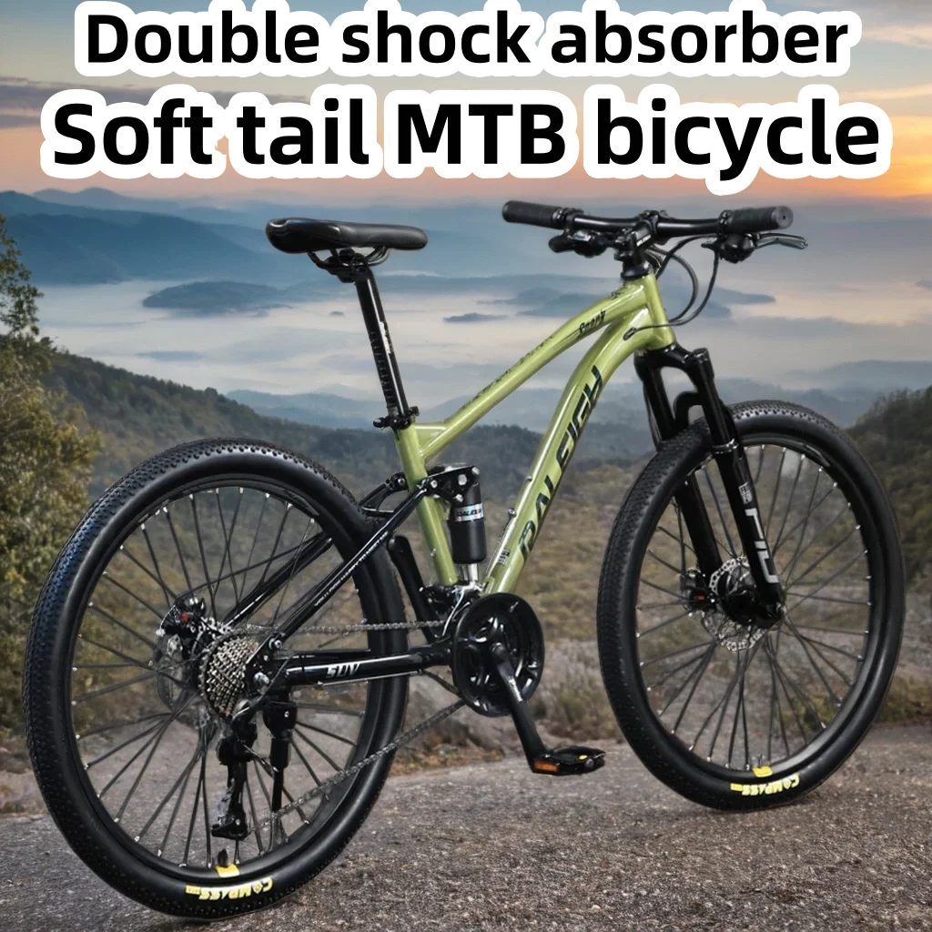 DH 26inch 29inch Soft Tail Mountain Bike MTB Downhill Mountain Bicycle Double Damping Bike Gravel Cross Country Dirt Bicycle