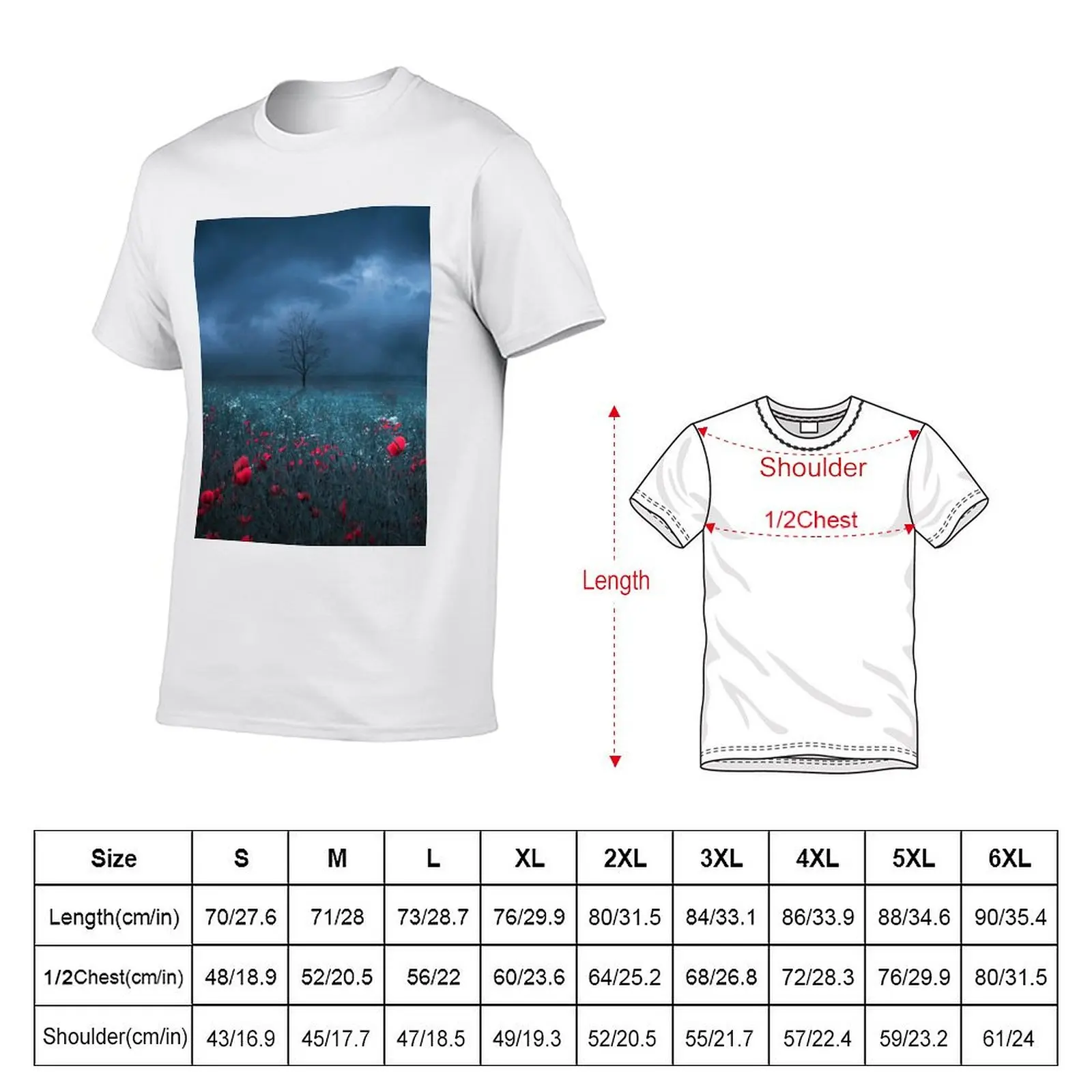 Dark Field T-Shirt Big and Tall Crew Neck Tee