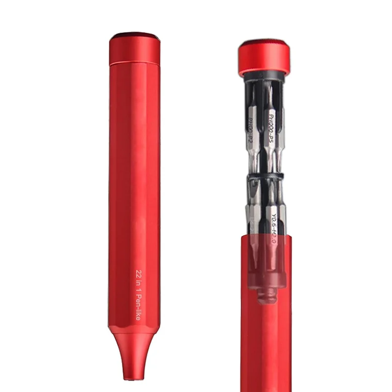 A72P 22 In 1 Precision Screwdriver Set, Pen Shaped Small Precision Mechanic Tool Set, Household Mini Screwdriver Set