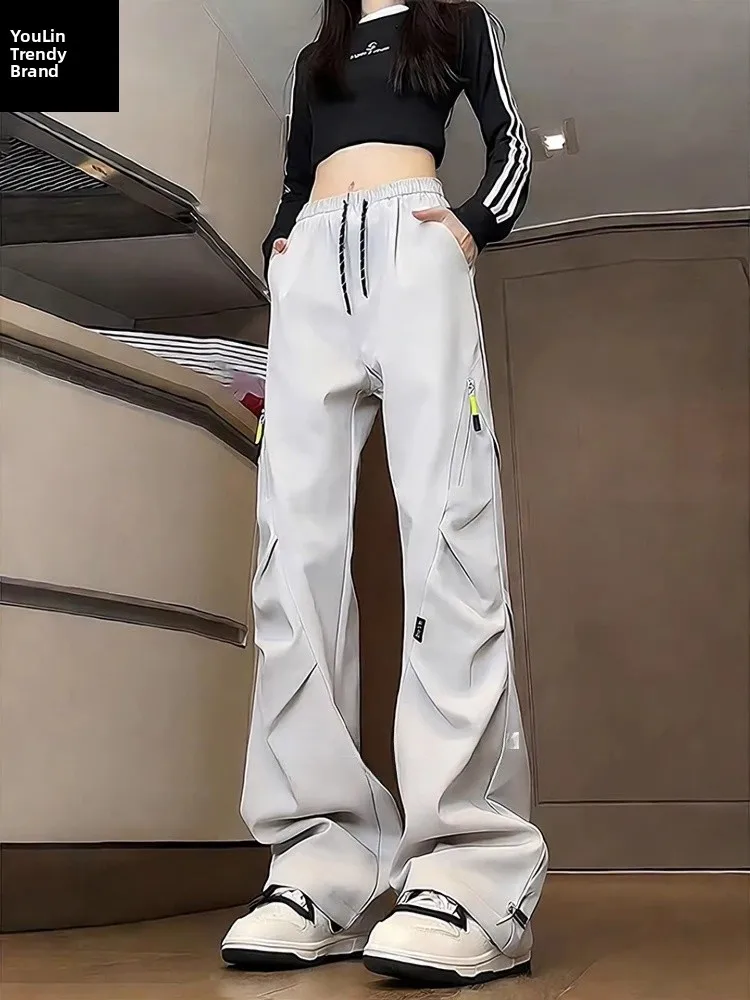 

American Sle Soft ell Flared Trousers for Women Outdoor Windproof Waterproof Foldable Workwear Hiking Sle Pants