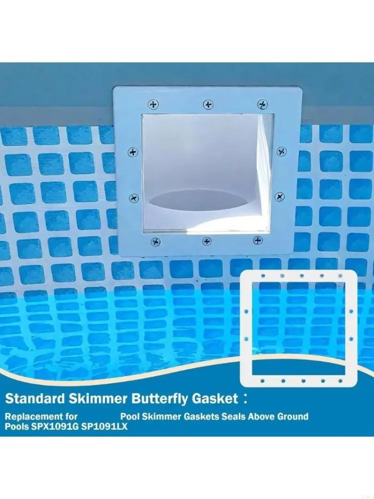 

Set of 2 Rubber Pool Skimmer Sealing Gaskets Weather Resistant Pool Pump Skimmer Gasket for Drain Pump Accessories