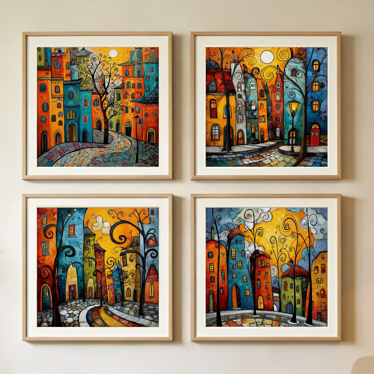 

Яркий и красивый набор для вышивания крестиком «Городская улица» 36x36 см (14.17x14.17 дюймов), 11CT, для декора стен дома и подарков, материалы для рукоделия, без рамы (полуфабрикат)