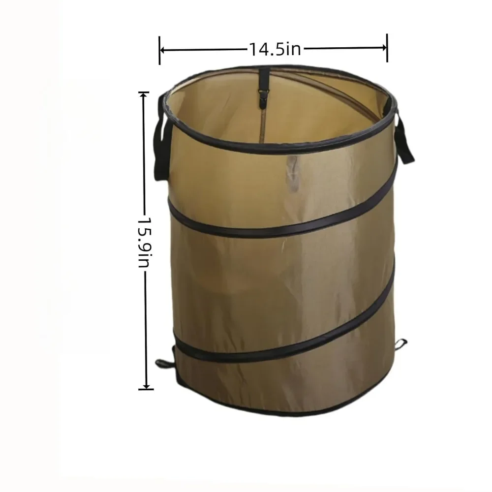 1pc Pop-up Trash Can Outdoor Portable Camping Folding Trash Can Camping Trash Can Gardening Garden Garbage Bag Garden Leaf Buck