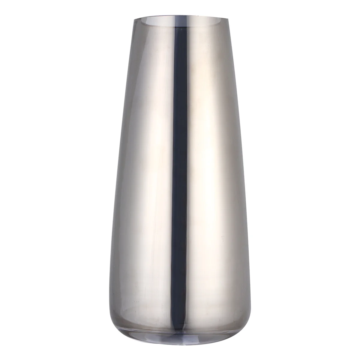 

1Pcs Glass Flower Vase Colorful Transparent Minimalist Wide Opening Ceramic Flower Arranging Accessories Grey