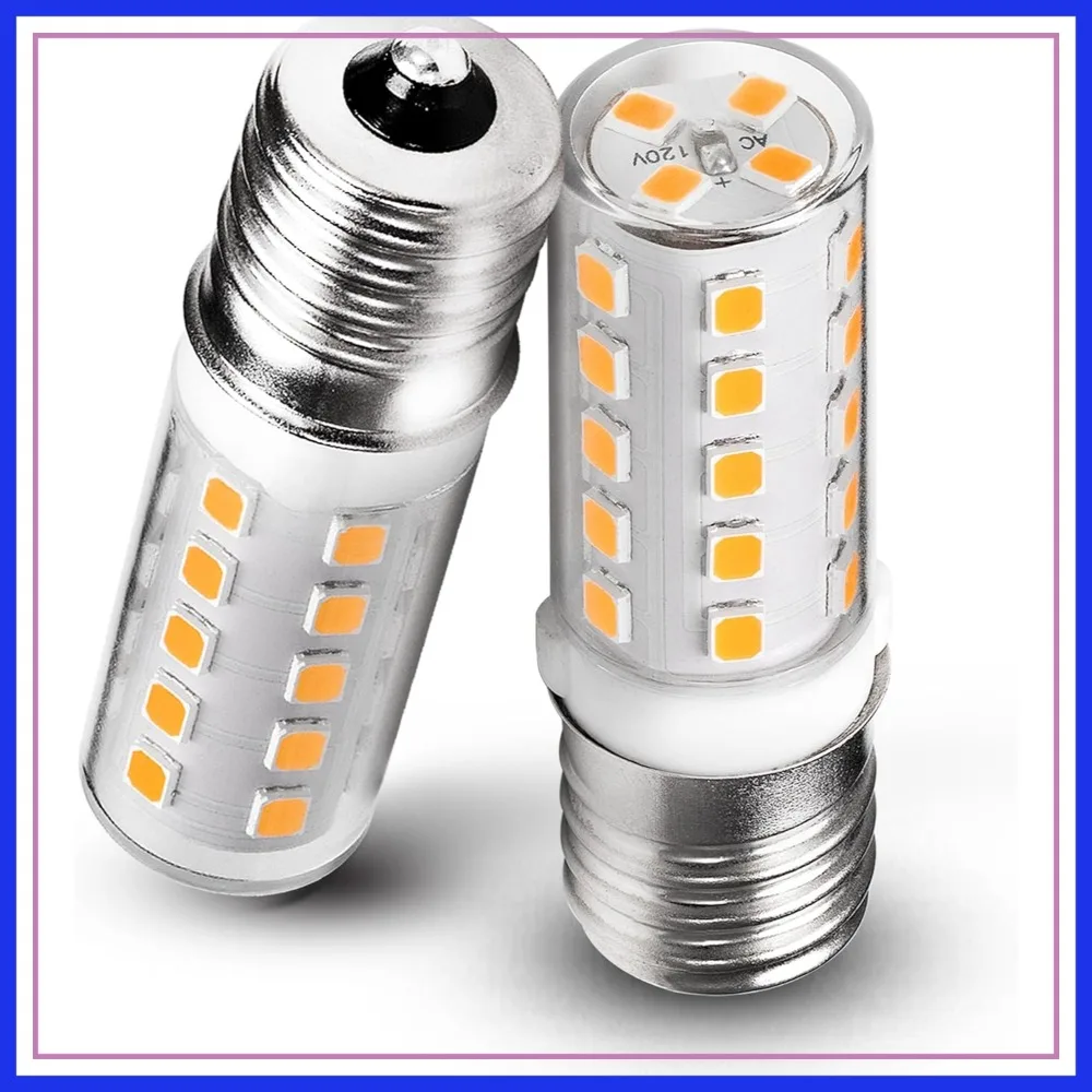 LED 8206232A Microwave Oven Light Bulbs 4W 40W Equivalent 450lm Dimmable E17 Intermediate Base for Range Hood Refrigerator Appliance Lava Lamp Salt Lamp, Warm White 3000K, 2 Pack