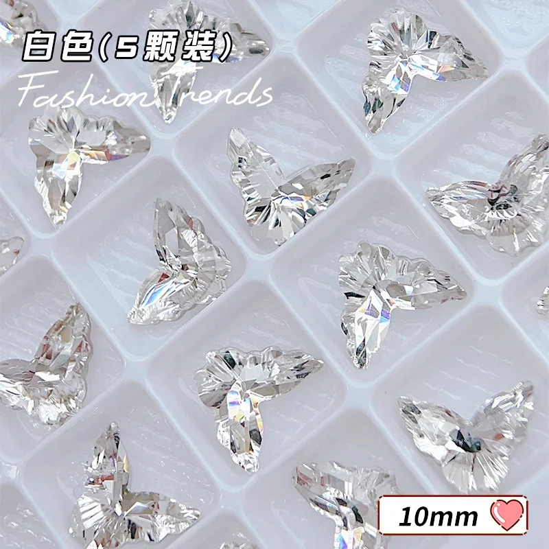 K9 Crystal 8x10mm Angel-Shaped butterfly diamonds Pointed bottomed Gems Used for earrings necklaces Nail Jewelry accessory