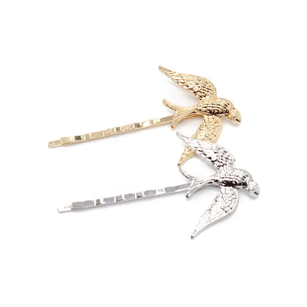 Swallow for Girl Women Animal Shape Hair Accessories Word Folder Hairpin Headdress