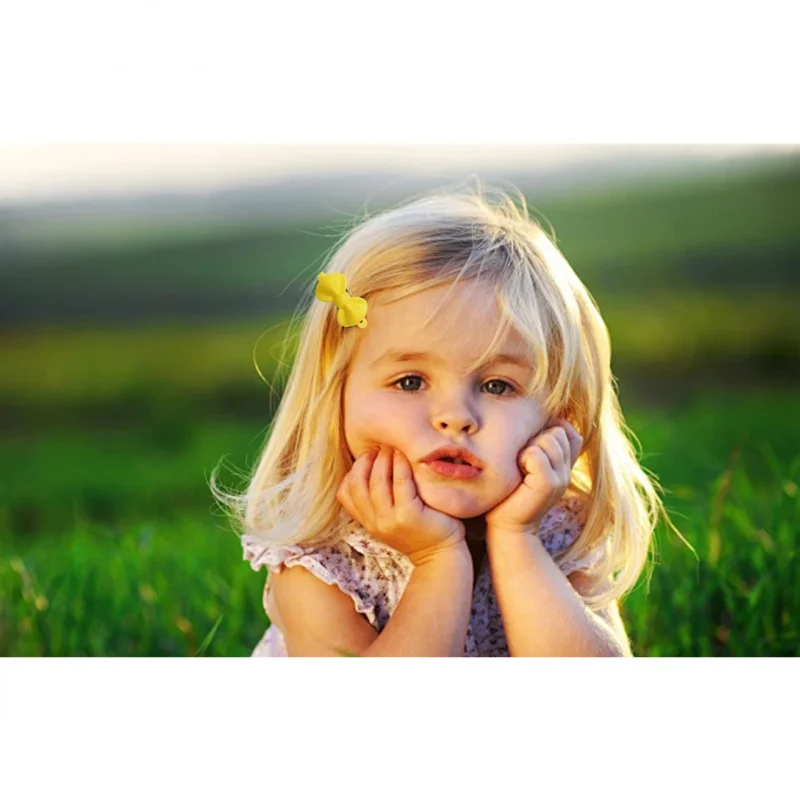 Cartoon Children's Accessories Colorful Heart Bow Tie Princess Hair Clip