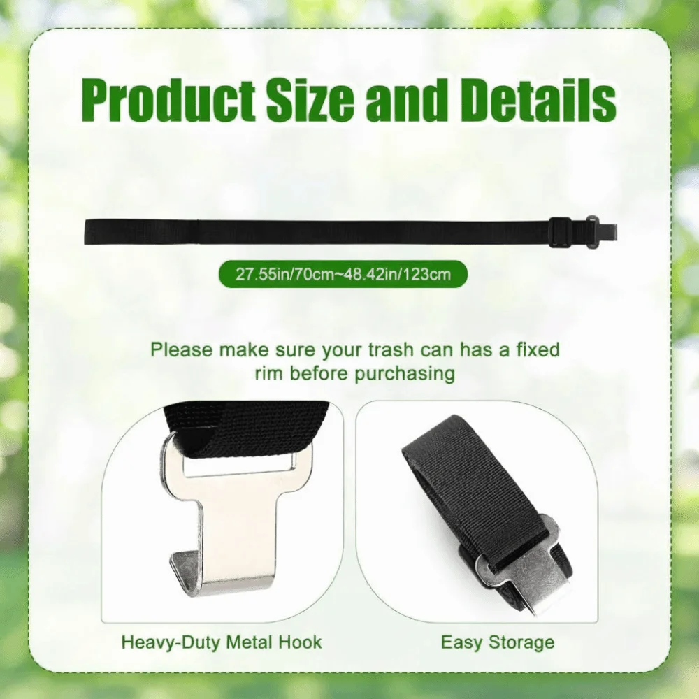 Adjustable Trash Can Locks Anti Slip Heavy Duty Garbage Can Locks Tool Free Metal Claws Bin Lid Locks Patio Garbage Bins