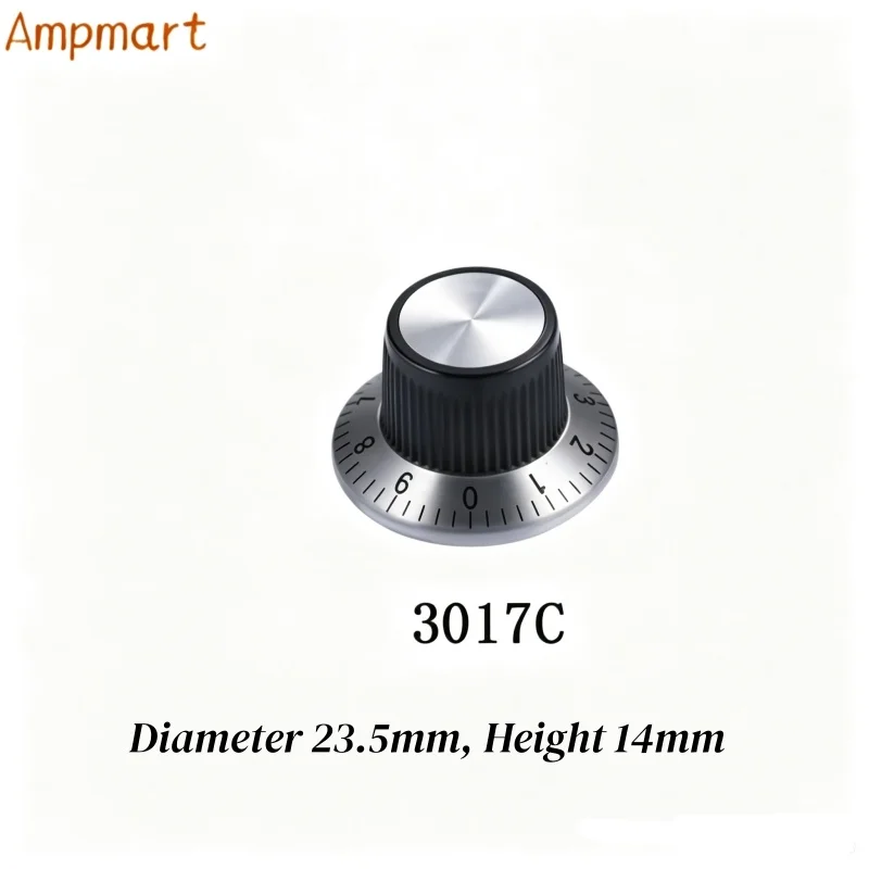 Ampmart Bakelit-Knöpfe 23,5x14, 29x18, 37x15 mm für Audio-Potentiometer, Schalter und Effektpedale; Knopfloch: 6,0 mm – Detail 10