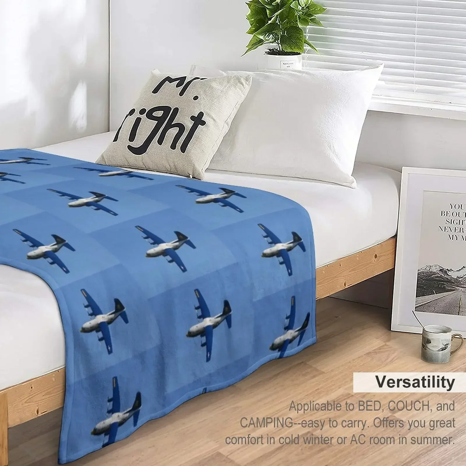 Fat Albert : C-130 Hercules Throw Blanket manga Picnic Decorative Sofas Blankets