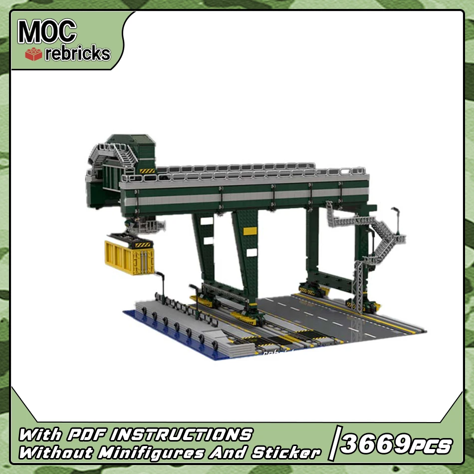 

Transportation Series Container Crane MOC-72094 Building Block DIY Model Small Particles Bricks Toys Collection Expert Xmas Gift