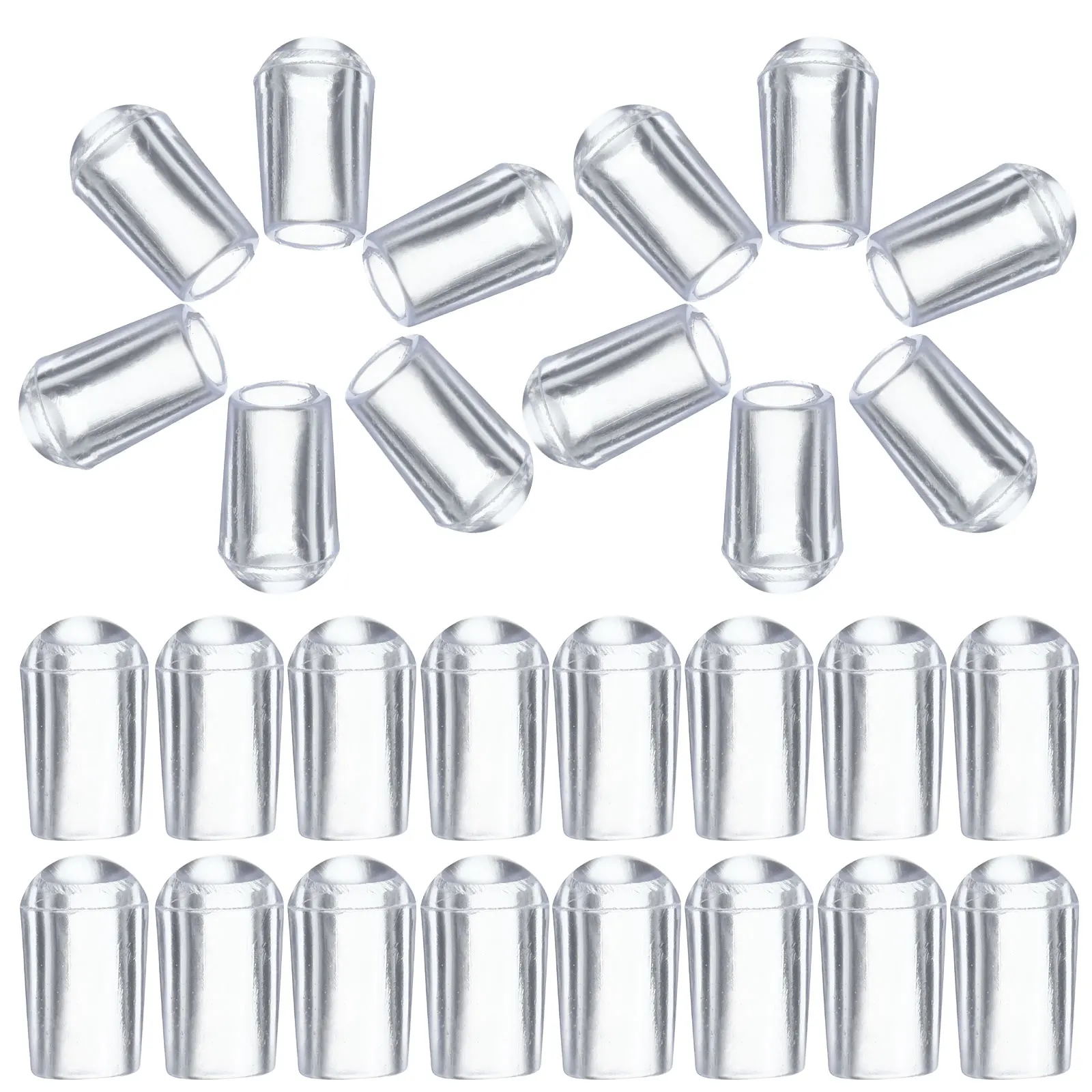 

100pcs PVC Anti Collision Caps for Hooks Wire End Protectors Blue Transparent Hanger Accessories Plastic Tip Covers