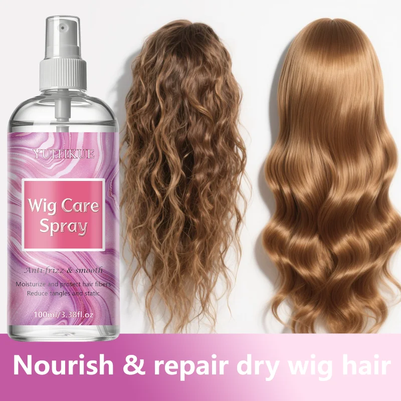 YUITIKUE Wig Maintainer Liquid Spray, 100ml Care Spray for Synthetic Hair, Keep Wigs Smooth & Tangle-Free