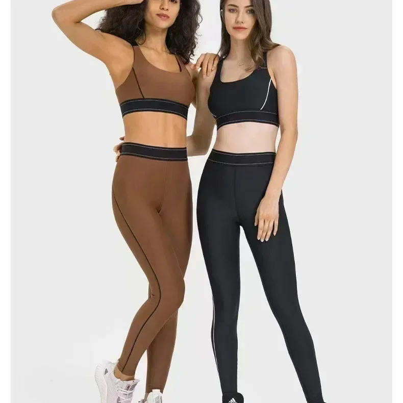 بدلة يوجا نسائية من Goddess طقم ملابس رياضية مكون من قطعتين مع نسيج ناعم مبطن صديق للبشرة أطقم يوجا ملابس رياضية