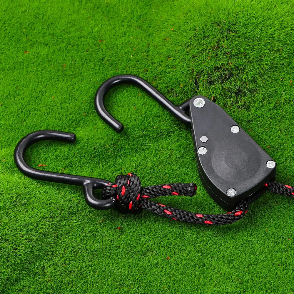 خيمة الملحقات أضواء رفع أداة التخييم الشماعات السقاطة مشبك ثابت بكرة الموتر قابل للتعديل حبل السحابة #4