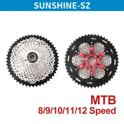 SUNSHINE-Cassette para bicicleta de montaña, Piñón libre para SHIMANO, 8/9/10/11/12 velocidades, 34/36T/40T/42T/46T/50T/52T SRAM