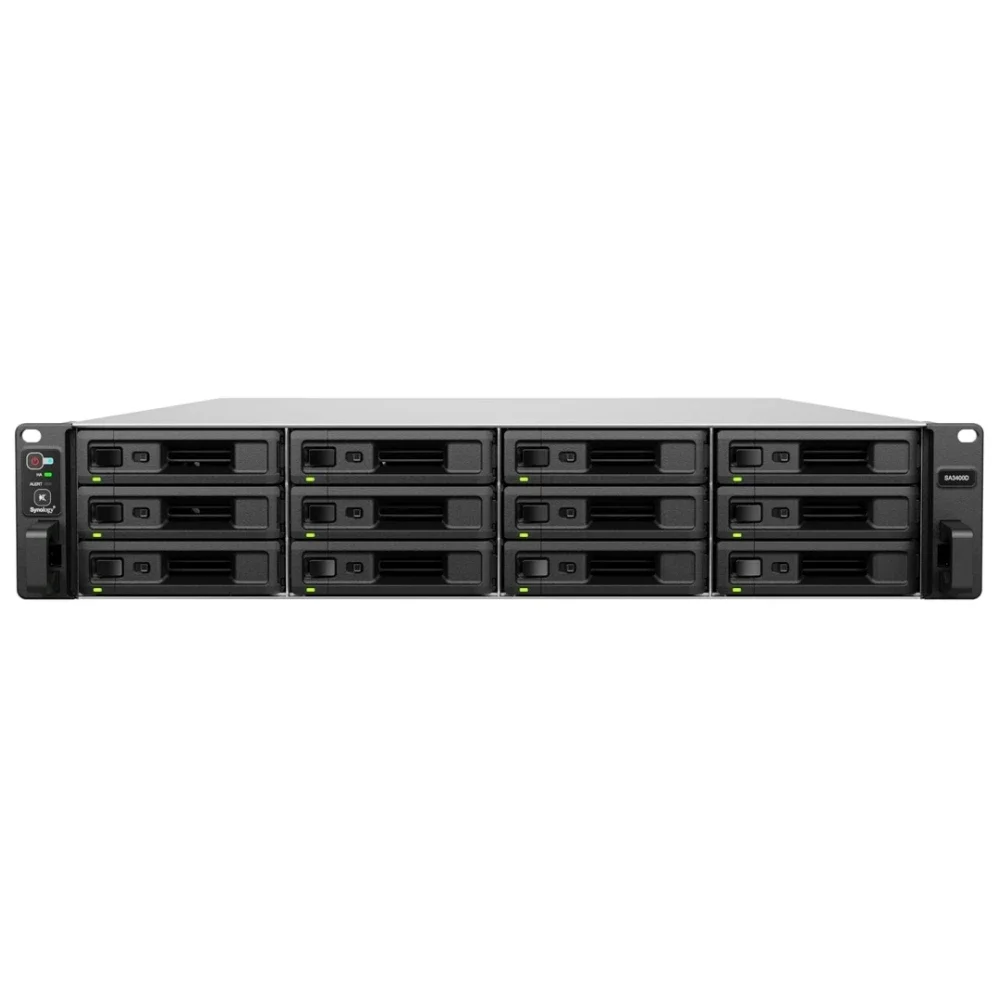 High Availability Storage Synology SA3400D 12-Bay Active-Passive NAS Enclosure with Dual Controllers NAS Server Storage