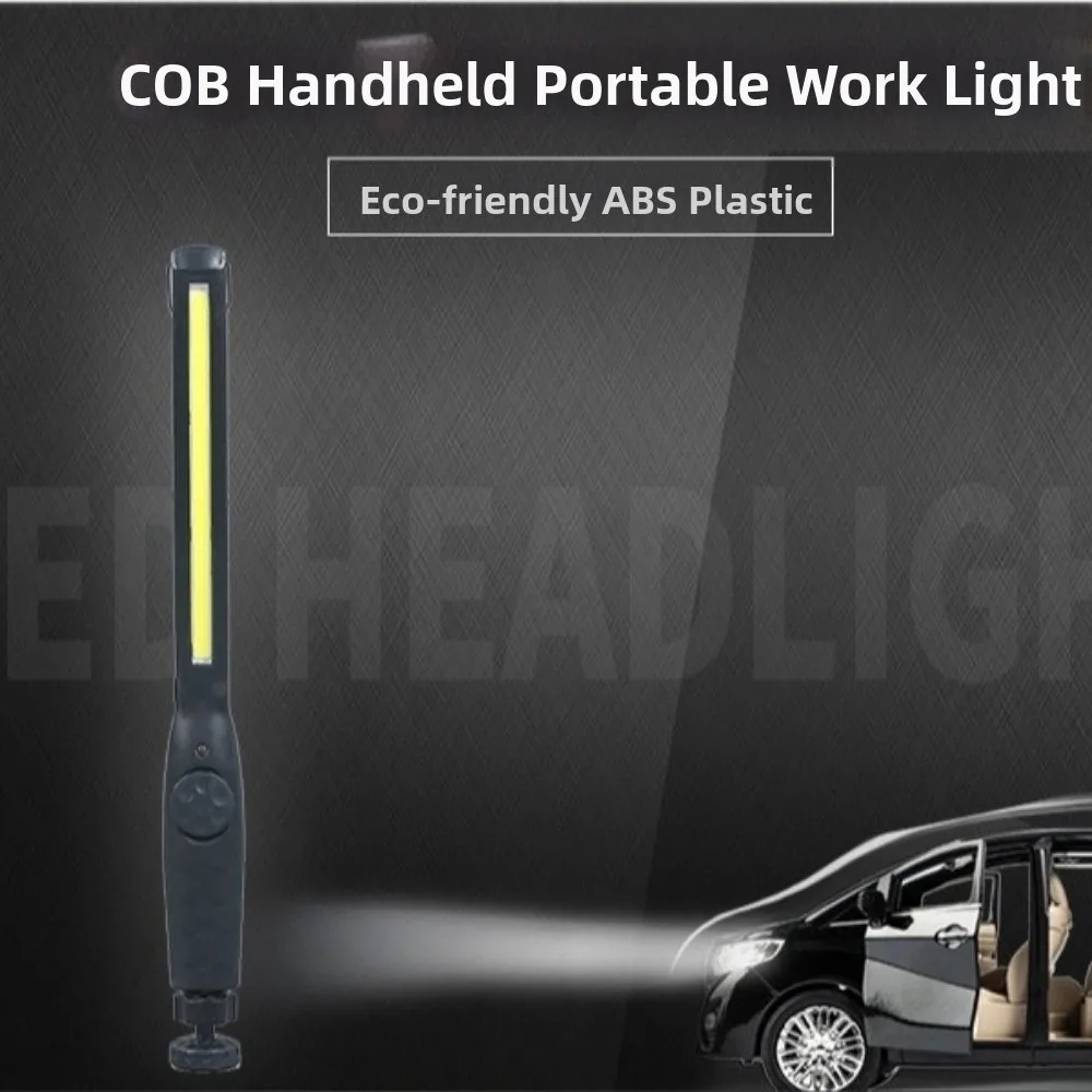 

Torch USB Rechargeable LED Work Light 360°Rotation Base Bright Flashlight With Magnet Hook Design Emergency Lamp Inspection Wor