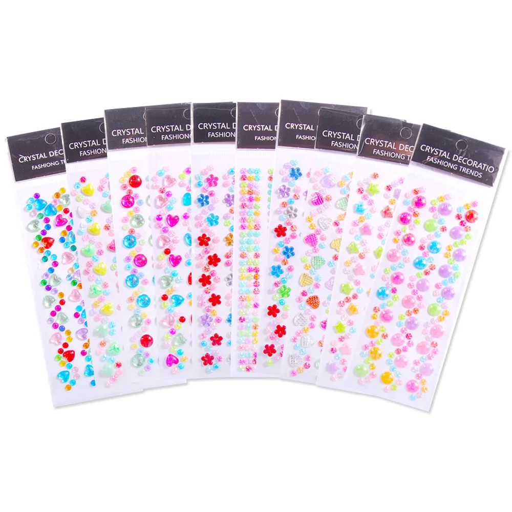 New Children's Creative Handmade Book Decoration Resin Rhinestone Stickers Mobile Car DIY Decoration Stickers