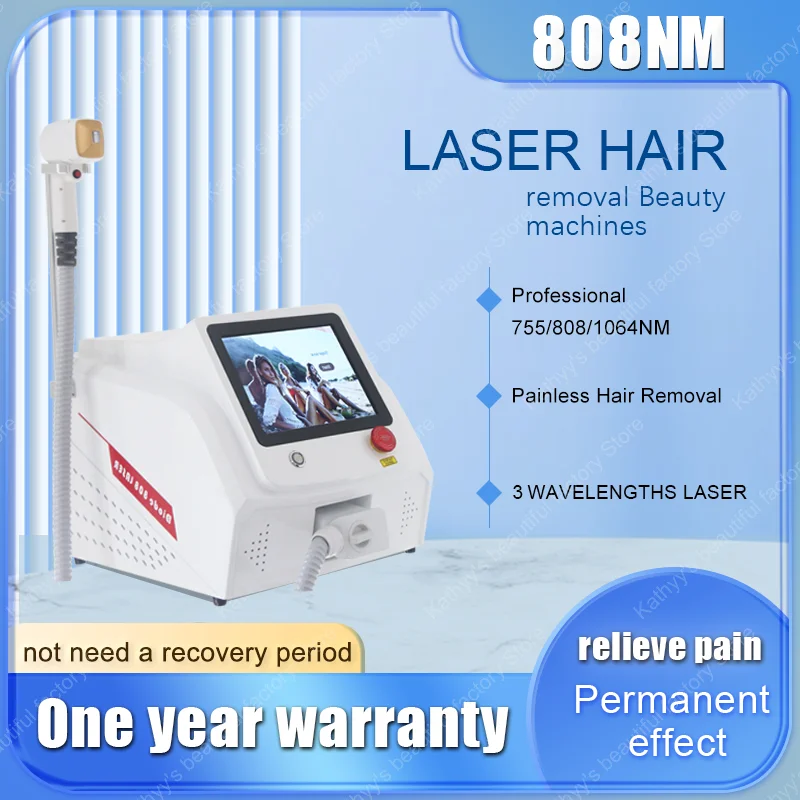 

3000W Ice Platinum Diode Laser Epilator 755 808 1064 Facial Painless Hair Removal Machine 3 Waves Factory Price