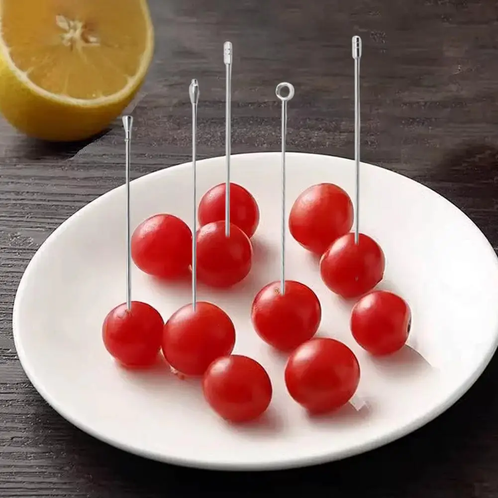 

Удлиненные многоразовые маркеры для напитков из нержавеющей стали, набор шампуров для коктейлей для вечеринки, кухни, КТВ, свадьбы, многоразовые мартини