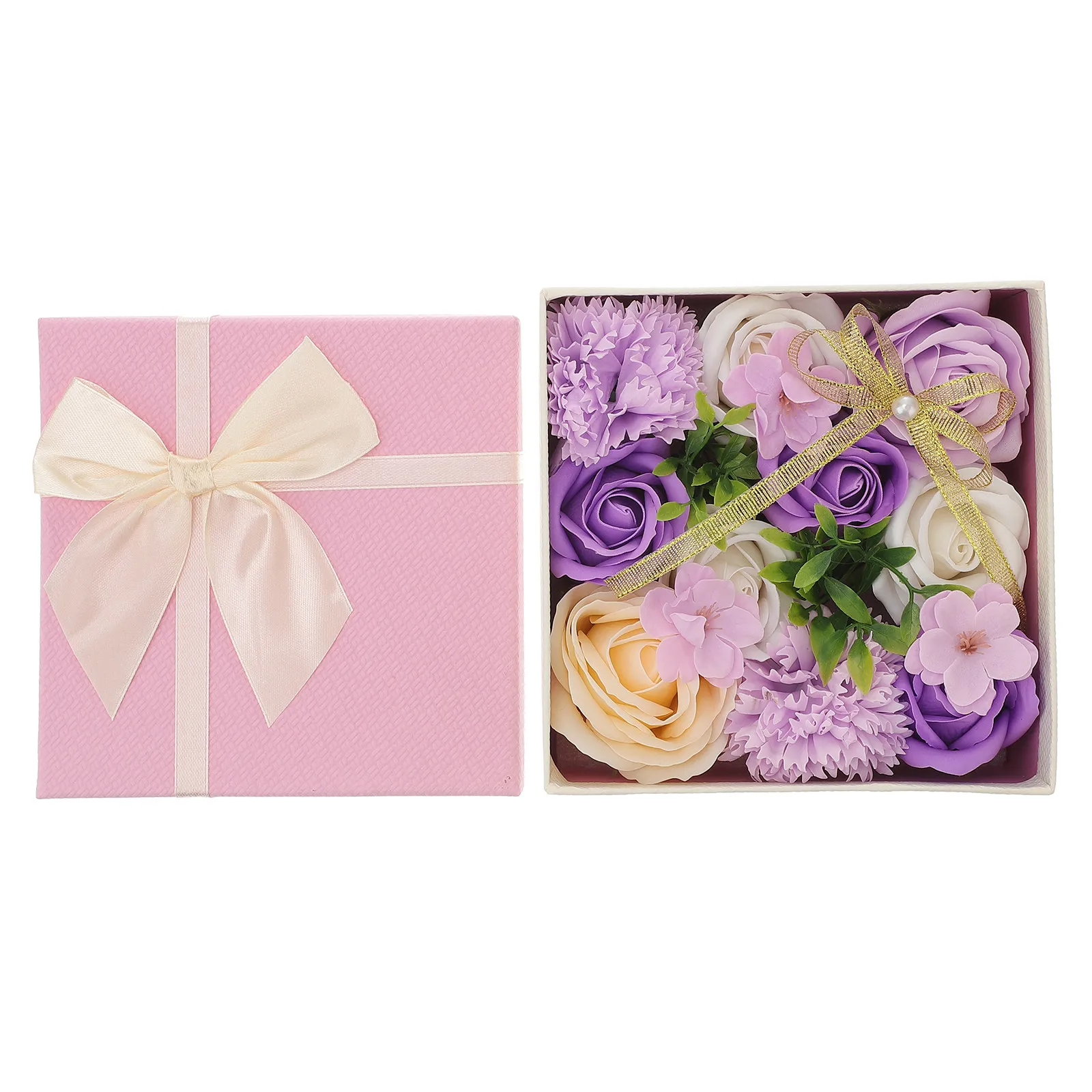 

1Pcs Flower Gift Box with Soap Roses Luxurious Home Decor Item for Cozy Dinner Celebration Perfect Gift for Her on Special