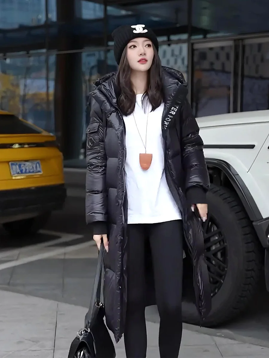 Nuovo Arrivo Invernale: Cappotto Lungo Bianco da Donna in Piumino Ultra Resistente al Freddo, Design Casual con Cerniera, Stile Leisure