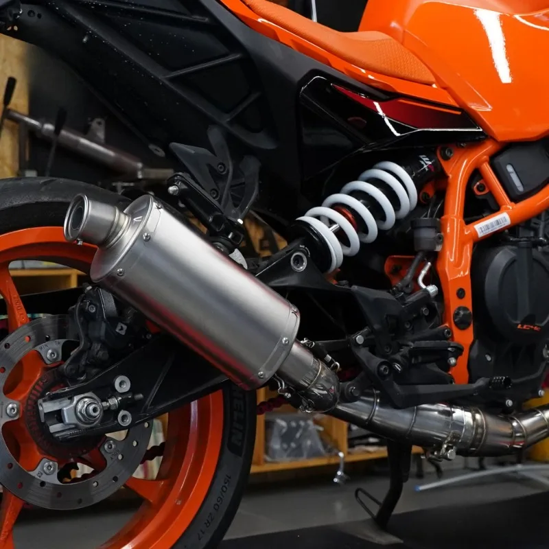 Full Size Custom Motorcycle Exhaust PipeRS Original Suitable For Motorcycle Duke390 RC390 Modified Stainless Steel Full-sect - view 3