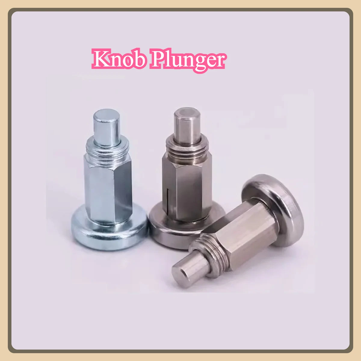 

Knob Plunger/Self-Locking Carbon Steel Indexing Pin/Reset Threaded Spring Split Positioning Column