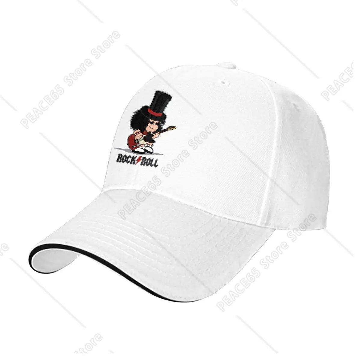 Boné de beisebol de algodão lavado masculino, Boné Snapback caminhoneiro, Papai Chapéu, Cartoon Golf Chapéus, Música Anime