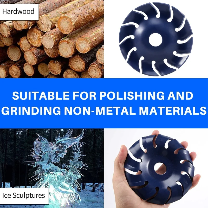 ABUL-12 Teeth Wood Carving Disc 22Mm Bore Grinder Wood Shaping Blade For 125 Angle Grinder Woodworking Tool