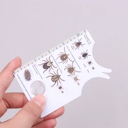 1PC Plastic Pocket Tick Card with Magnifying Glass Allows Easy Removal Of Tick Tick Remover Tool