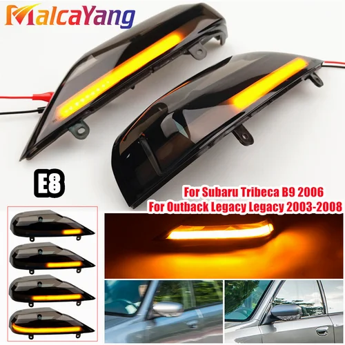 2 uds lámpara de espejo retrovisor de coche luces LED de señal de giro dinámicas para Subaru Forester Legacy Outback 2003 2004 2005 2006 2007 2008