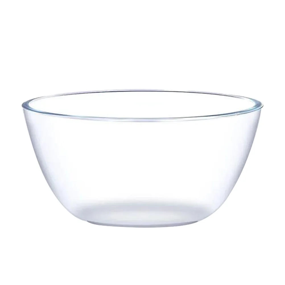 

1Pcs Glass Fruit Bowl Transparent Salad Cereal Dessert Bowl Large Capacity Kitchen Tableware Food Serving Dish Egg Beating