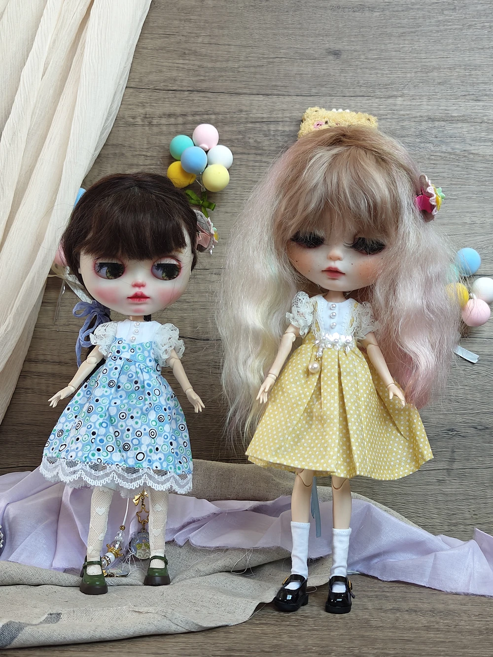 

Одежда для куклы Блайт, милое многоцветное повседневное платье, одежда Блайт для Ymy Licca Azones Ob22 24 27, аксессуары для кукол YMY