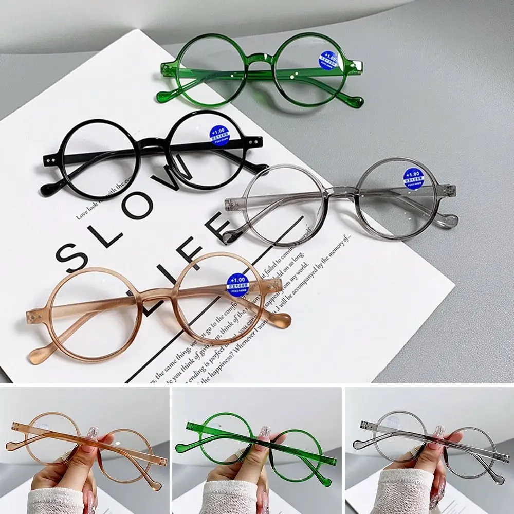 Classic Blue Ray Blocking Anti-Blue Light Glasses Ultralight PC Computer Goggles Y2K Eye Protection Round Eyeglasses Office view 5