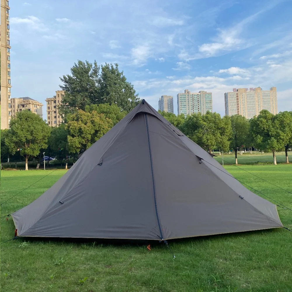 1.6m 210T Polyester Tuff Tent Portable Canopy for Family Camping Tent with Chimney Four Seasons Use Hiking